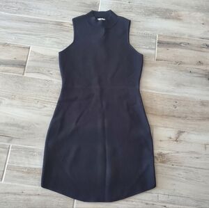 House of Harlow 1960 Small Sleeveless Mock Neck Knit Mini Dress Black Cocktail